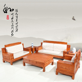古典家具红木客厅 博古沙发 软体实木缅甸非洲黄花梨明清仿古组合